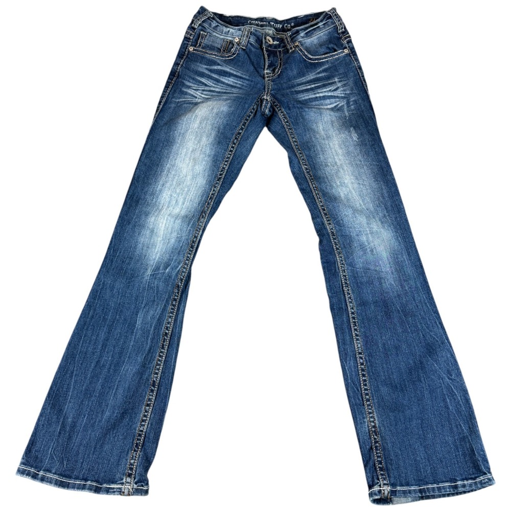 Cowgirl Tuff Co. Edgy Bootcut Jeans Womens 24x33 (26x31.5) Blue Everyday Wear